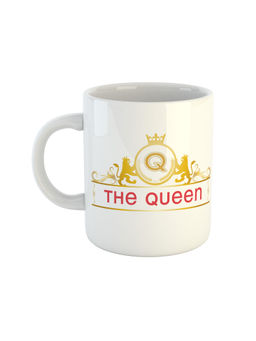 ARTBUG - White The Queen Printed Coffee Mug