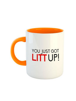 ARTBUG - Orange You Just Got Litt Up Printed Ceramic Coffee Mug