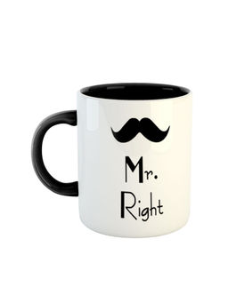 ARTBUG - Black Mr Right Printed Ceramic Coffee Mug