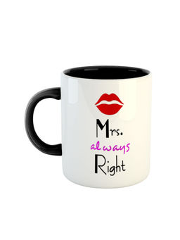 ARTBUG - Black Mrs Always Right Printed Ceramic Coffee Mug