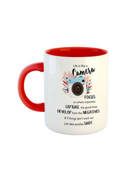 ARTBUG - Red Life Is Like A Camera Ceramic Coffee Mug