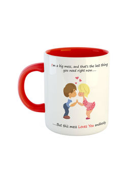 ARTBUG - Red I'M A Big Mess, And Thats The Last Thing You Need Right Now Printed Ceramic Coffee Mug