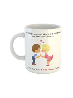 ARTBUG - White I'M A Big Mess, And Thats The Last Thing You Need Right Now Printed Ceramic Coffee Mug