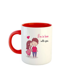 ARTBUG - Red I'M In Love With You Printed Ceramic Coffee Mug