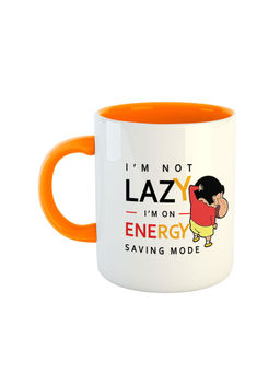 ARTBUG - Orange I'M Not Lazy I'M On Energy Saving Mode Printed Ceramic Coffee Mug