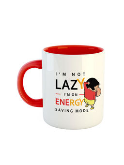 ARTBUG - Red I'M Not Lazy I'M On Energy Saving Mode Printed Ceramic Coffee Mug
