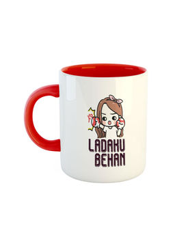 ARTBUG - Red Ladaku Behan Printed Ceramic Coffee Mug