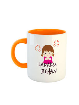 ARTBUG - Orange Ladaku Behan Printed Ceramic Coffee Mug