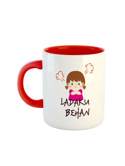 ARTBUG - Red Ladaku Behan Printed Ceramic Coffee Mug