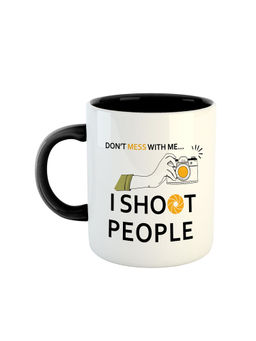 ARTBUG - Black Don't Mess With Me I Shoot People Printed Ceramic Coffee Mug