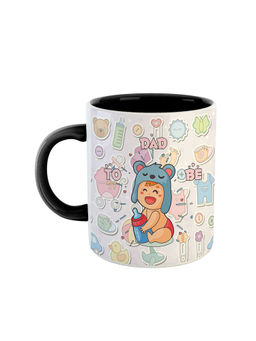 ARTBUG - Black Dad To Be Printed Ceramic Coffee Mug