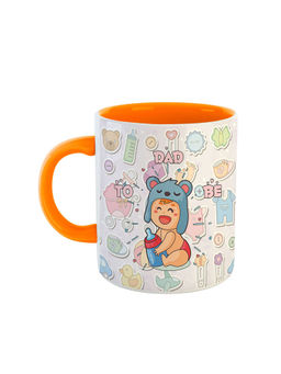 ARTBUG - Orange Dad To Be Printed Ceramic Coffee Mug