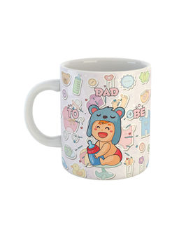 ARTBUG - White Dad To Be Printed Ceramic Coffee Mug