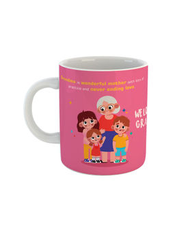 ARTBUG - White We Love You Grandma Printed Ceramic Coffee Mug