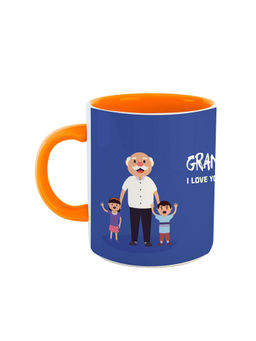 ARTBUG - Orange Grandpa I Love You Printed Ceramic Coffee Mug