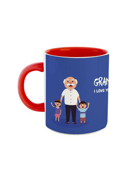 ARTBUG - Red Grandpa I Love You Printed Ceramic Coffee Mug