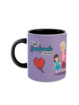 ARTBUG - Black Best Grand Parents In The World Printed Coffee Mug