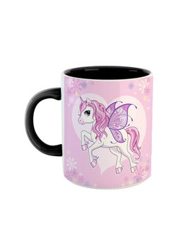 ARTBUG - Black Unicorn Printed Coffee Mug For Girls
