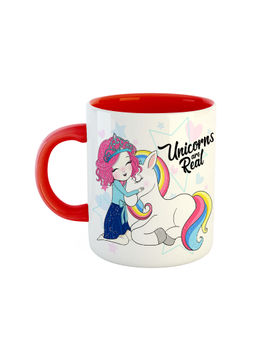 ARTBUG - Red Unicorns Are Real Printed Ceramic Coffee Mug