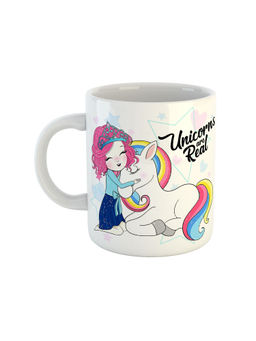 ARTBUG - White Unicorns Are Real Printed Ceramic Coffee Mug