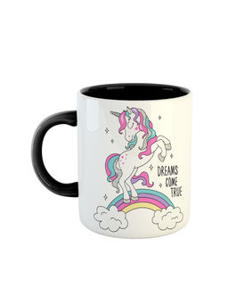 ARTBUG - Black Dreams Come True Unicorn Printed Ceramic Coffee Mug