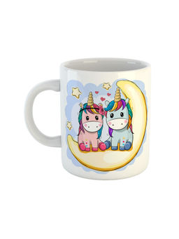 ARTBUG - White Unicorn Lover Printed Coffee Mug