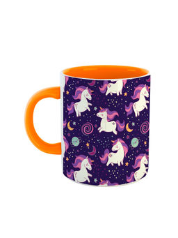 ARTBUG - Orange Unicorn Printed Coffee Mug