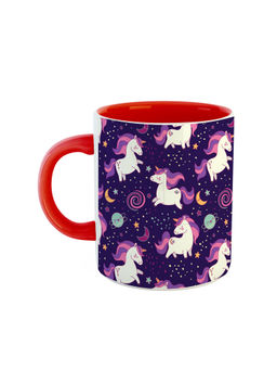 ARTBUG - Red Unicorn Printed Coffee Mug