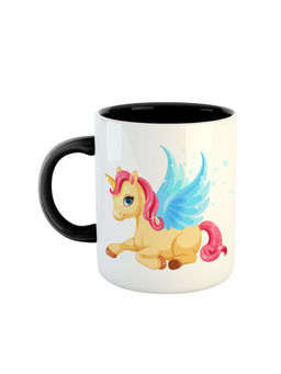 ARTBUG - Black Unicorn Printed Ceramic Coffee Mug