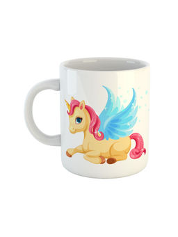 ARTBUG - White Unicorn Printed Ceramic Coffee Mug