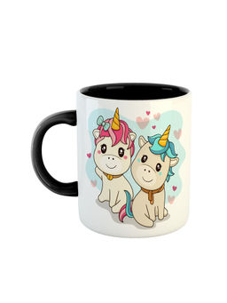 ARTBUG - Black Unicorn Printed Coffee Mug