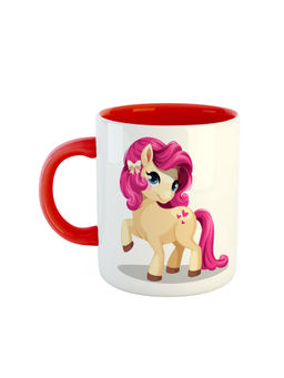 ARTBUG - Red Unicorn Lover Printed Coffee Mug