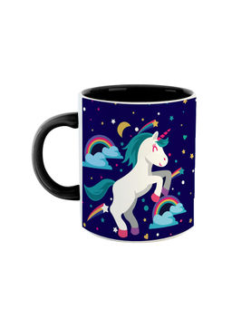 ARTBUG - Black Unicorn Graphic Printed Ceramic Coffee Mug
