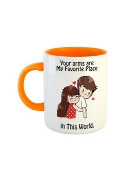 ARTBUG - Orange Your Arms Are My Favourite Place In This World Ceramic Coffee Mug