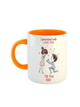 ARTBUG - Orange I Promise I Will Love You Till The End Ceramic Coffee Mug