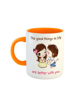 ARTBUG - Orange The Good Things In Life Are Better With You Ceramic Coffee Mug