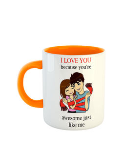 ARTBUG - Orange I Love You Because You Are Awesome Just Like Me Ceramic Coffee Mug