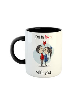 ARTBUG - Black I'M In Love With You Printed Ceramic Coffee Mug