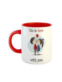 ARTBUG - Red I'M In Love With You Printed Ceramic Coffee Mug