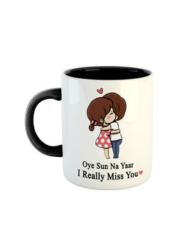 ARTBUG - Black Oye Sun Na Yaar I Really Miss You Ceramic Coffee Mug