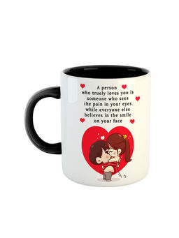 ARTBUG - Black I Love You Ceramic Coffee Mug