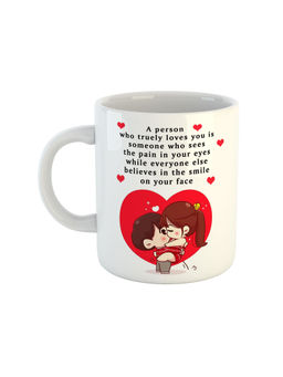 ARTBUG - White I Love You Ceramic Coffee Mug