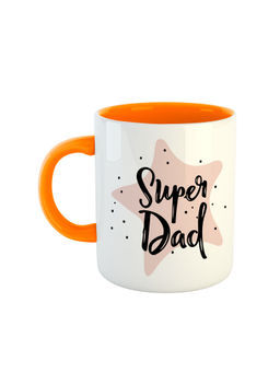 ARTBUG - Orange Super Dad Printed Ceramic Coffee Mug