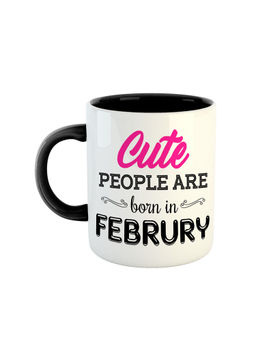 ARTBUG - Black Cute People Are Born In February Ceramic Coffee Mug
