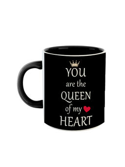 ARTBUG - Black You Are The Queen Of My Heart Ceramic Coffee Mug