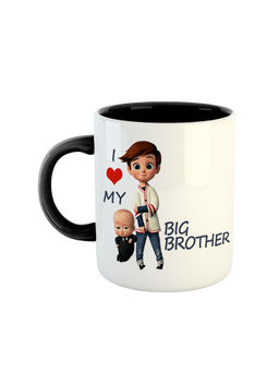 ARTBUG - Black I Love My Big Brother Printed Coffee Mug