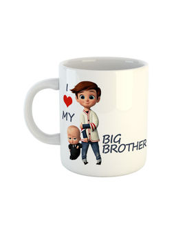 ARTBUG - White I Love My Big Brother Printed Coffee Mug