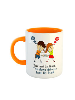 ARTBUG - Orange Teri Meri Banti Nahi Tere Alawa Kisi Or Se Jamti Bhi Nahi Coffee Mug