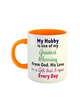 ARTBUG - Orange My Hubby Is One Of My Greatest Blessings From God Coffee Mug