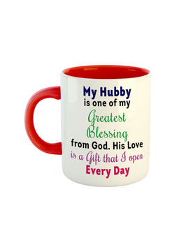 ARTBUG - Red My Hubby Is One Of My Greatest Blessings From God Coffee Mug
